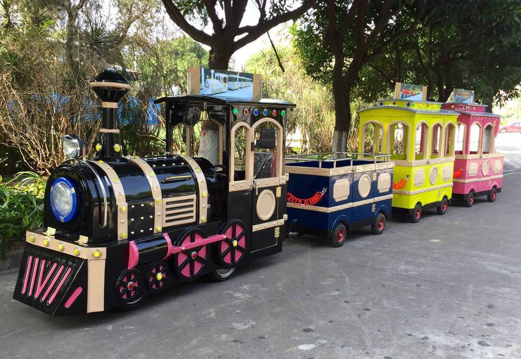 张掖景区广商场无轨观光小火车电动儿童游乐设备小火车可坐人户外玩具